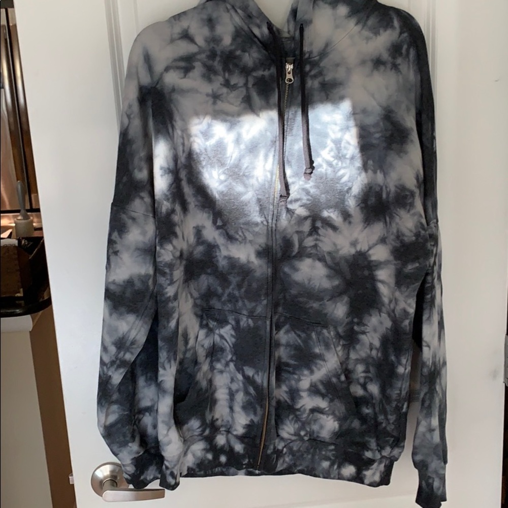 Wild Fable Oversized Tie Dye Zip Hoodie - Size L